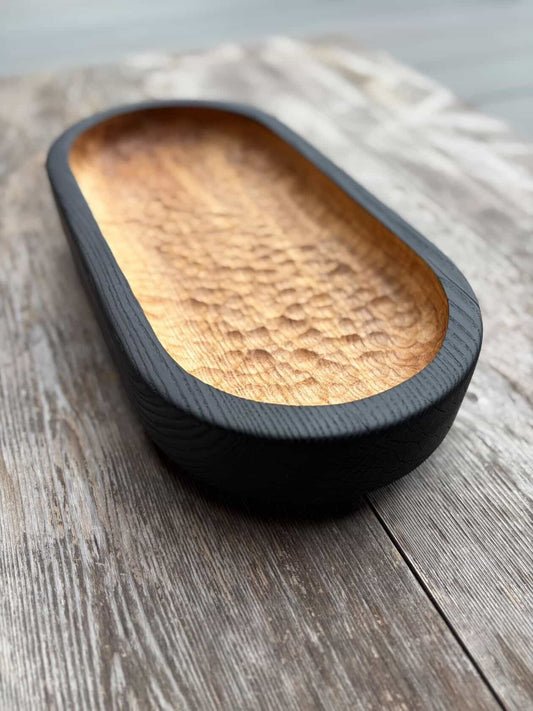 Textured Burned Ash Catchall Tray by Steve Pryma