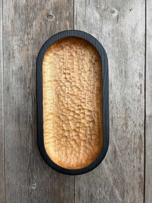 Textured Burned Ash Catchall Tray by Steve Pryma