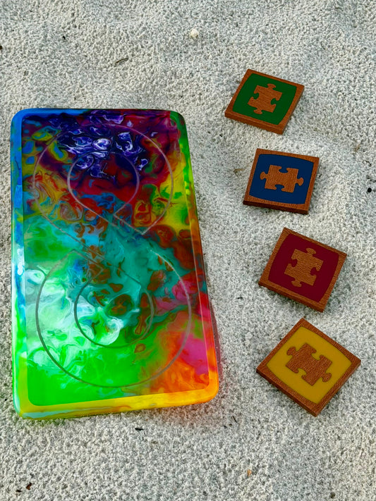 RAFFLE ITEM - Acrylic Tray & Coaster Set by SheaMade