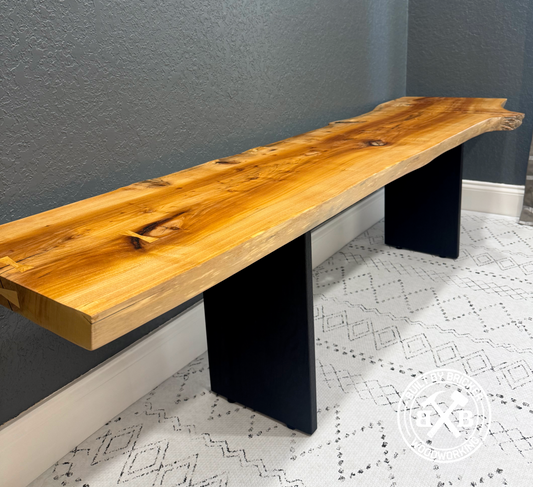 RAFFLE ITEM - Willow Live Edge Bench - Autism Awareness Fundraiser