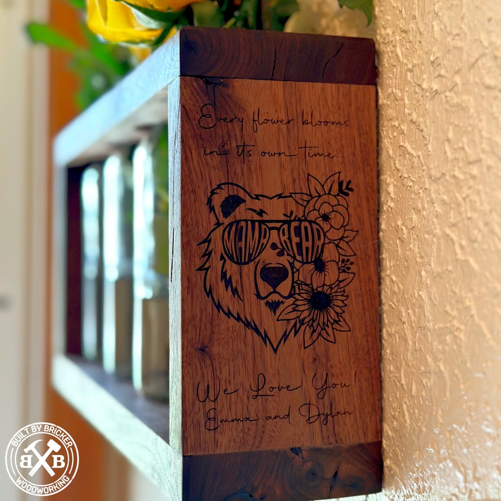 Rustic Walnut Flower Vase