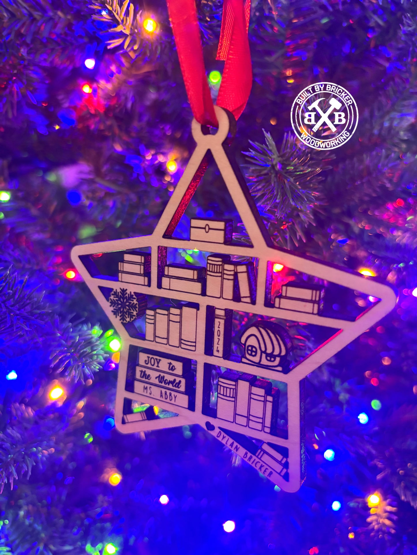 Teacher Bookcase Ornament