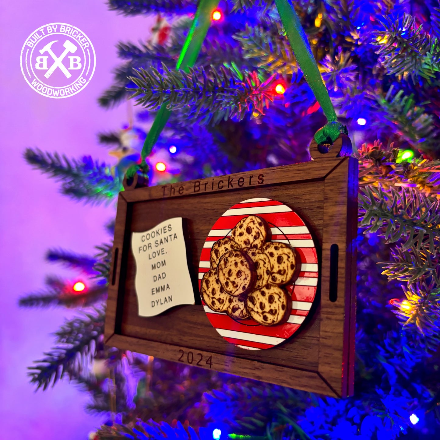 Santas Nice List Cookie Tray Ornament