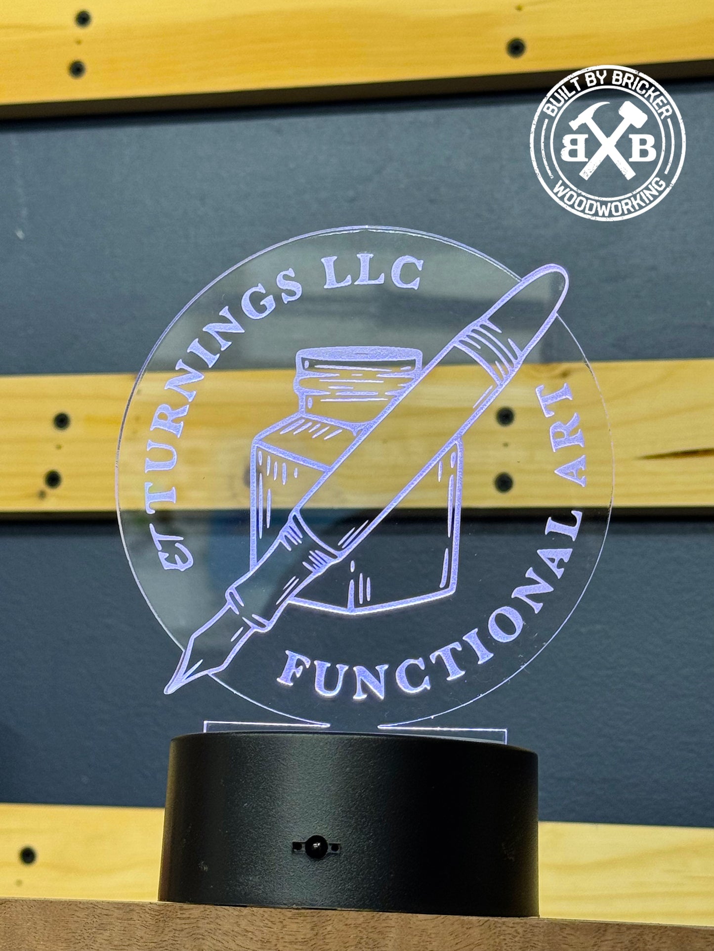 Custom Engraved Acrylic LED Sign w/ remote