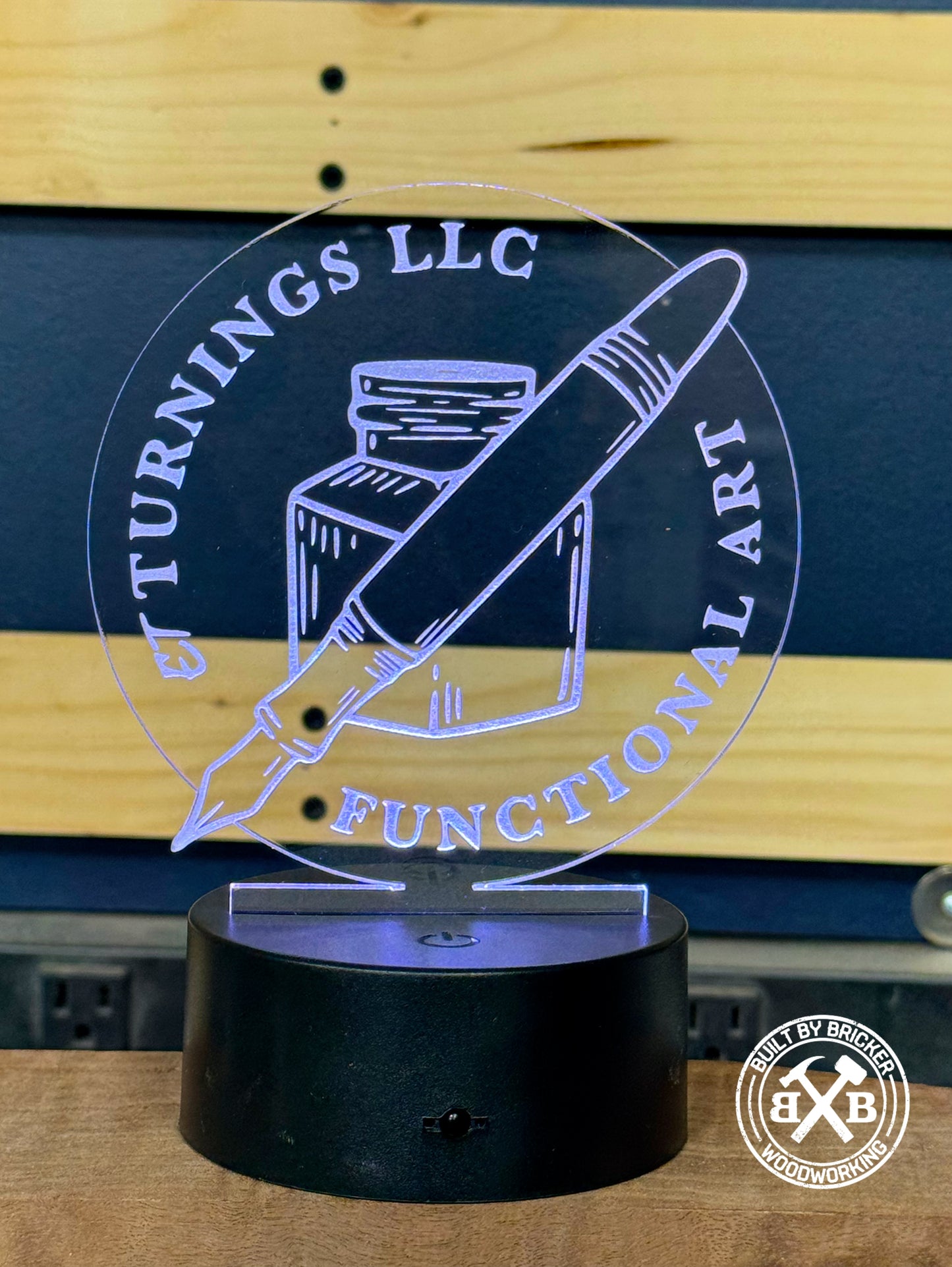 Custom Engraved Acrylic LED Sign w/ remote