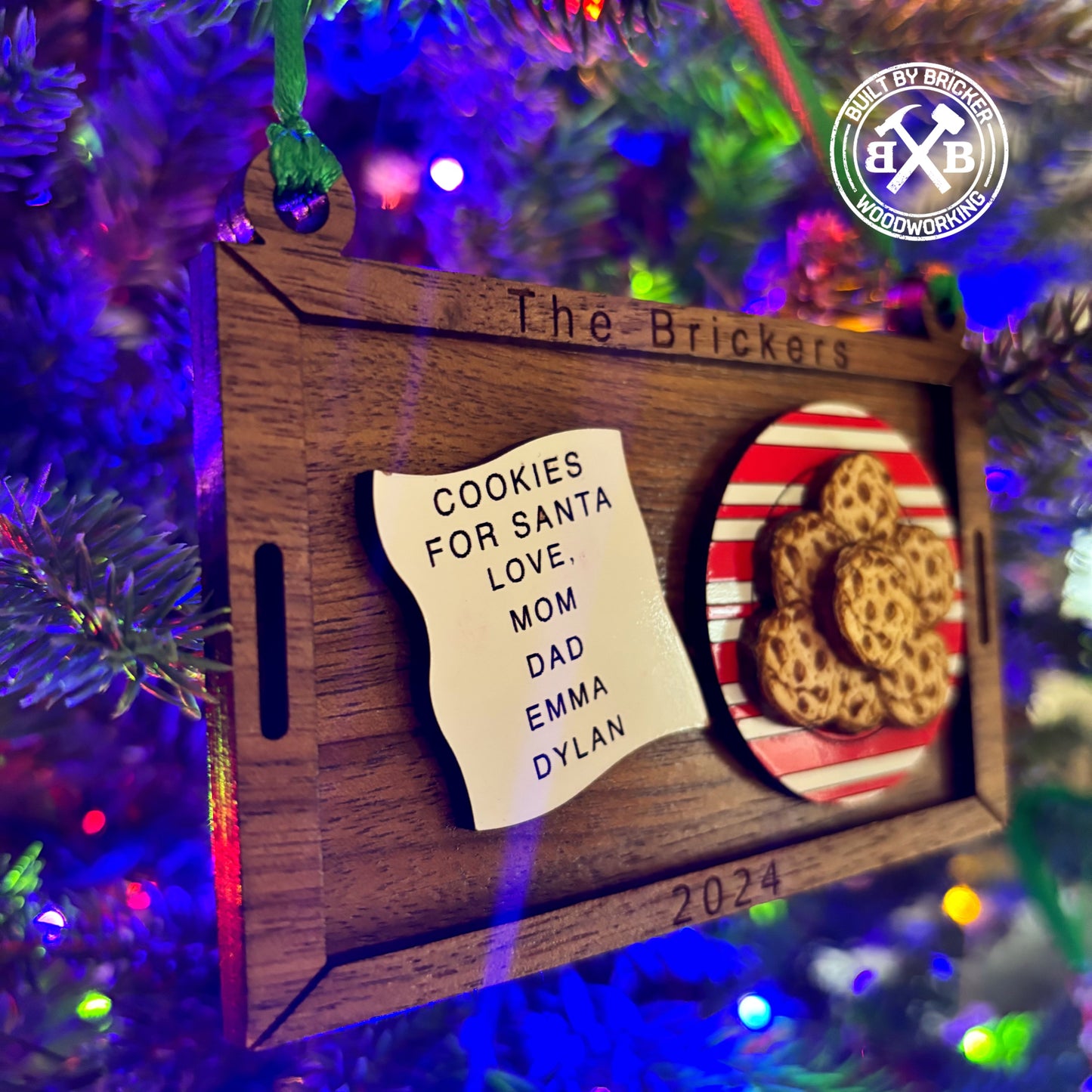 Santas Nice List Cookie Tray Ornament