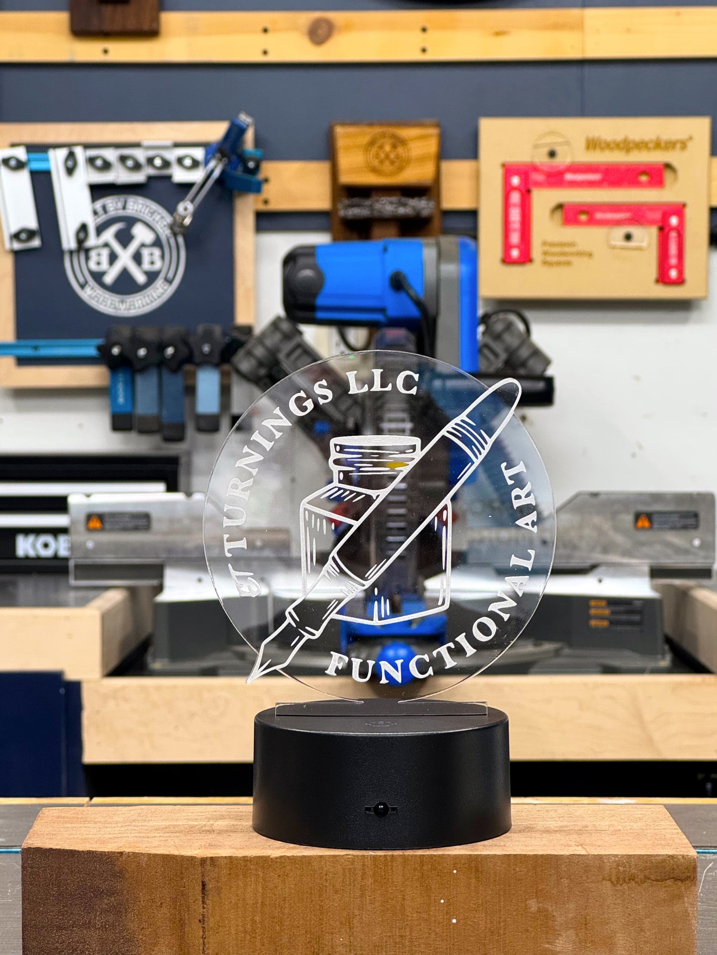 Custom Engraved Acrylic LED Sign w/ remote