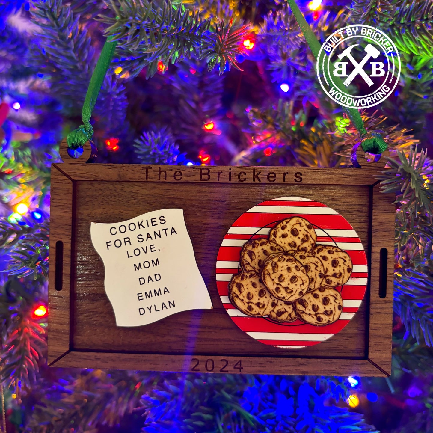 Santas Nice List Cookie Tray Ornament