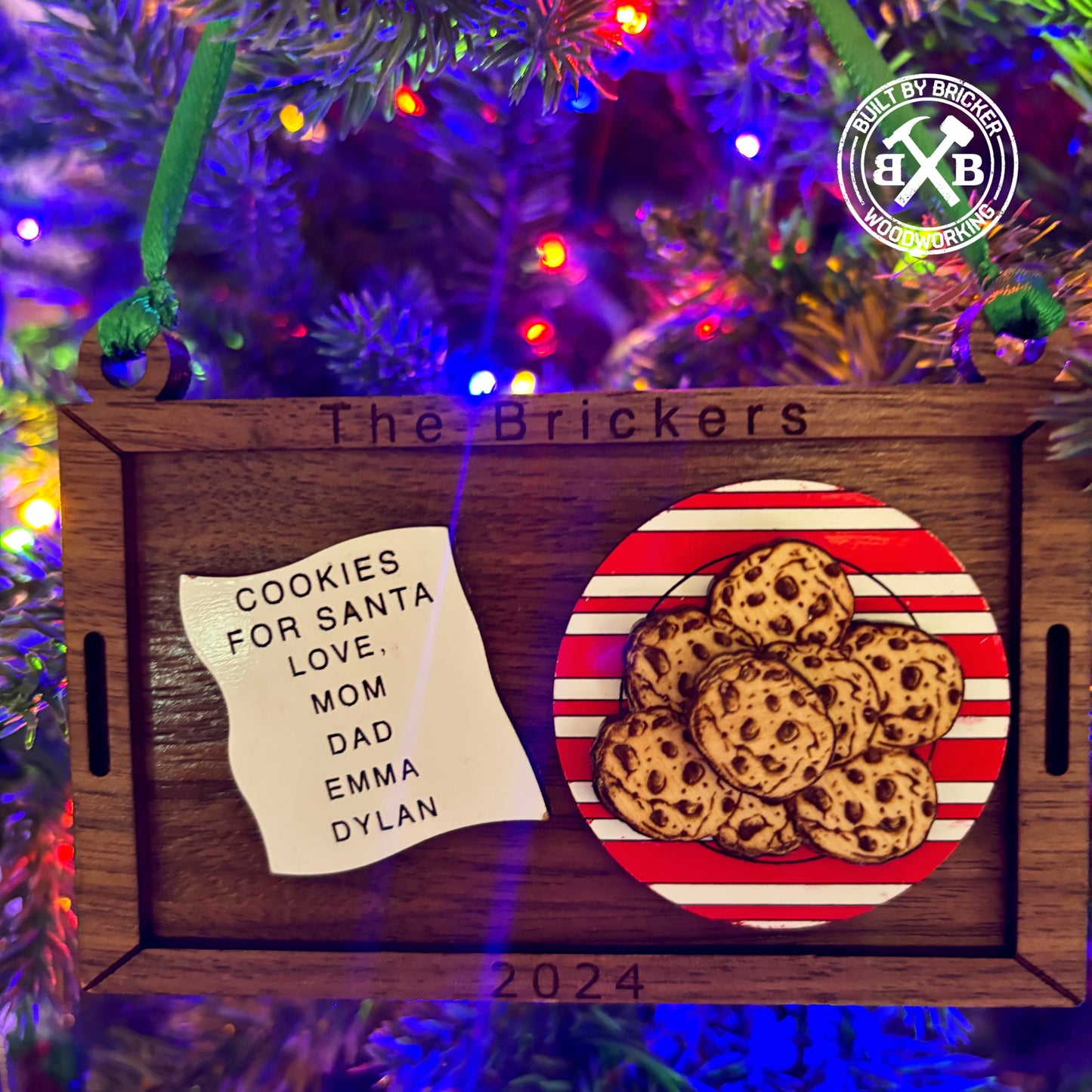 Santas Nice List Cookie Tray Ornament