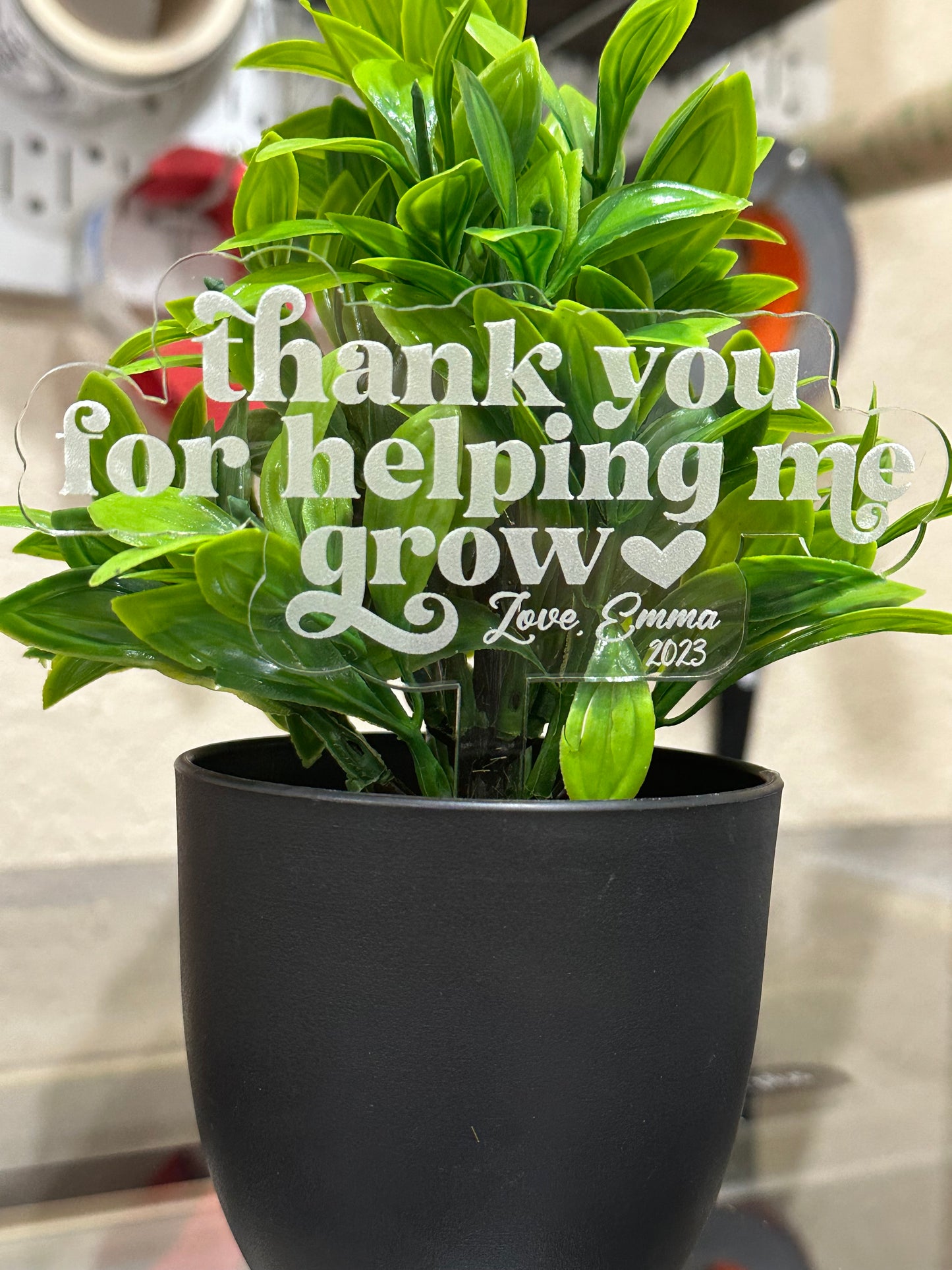 Thank You for Helping Me Grow Teacher Appreciation Flower Pot Tag