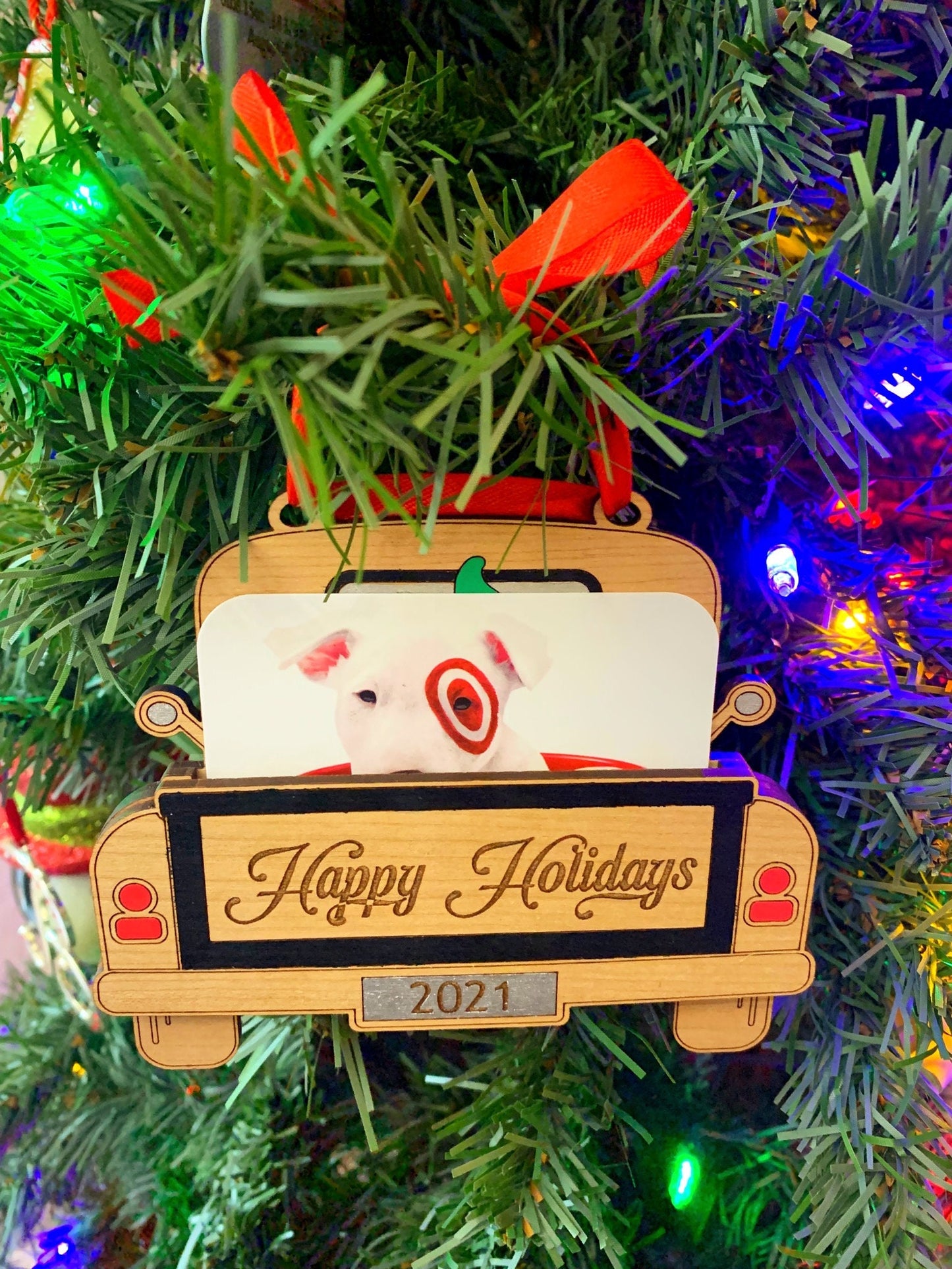 Truck Gift Card Holder Ornament
