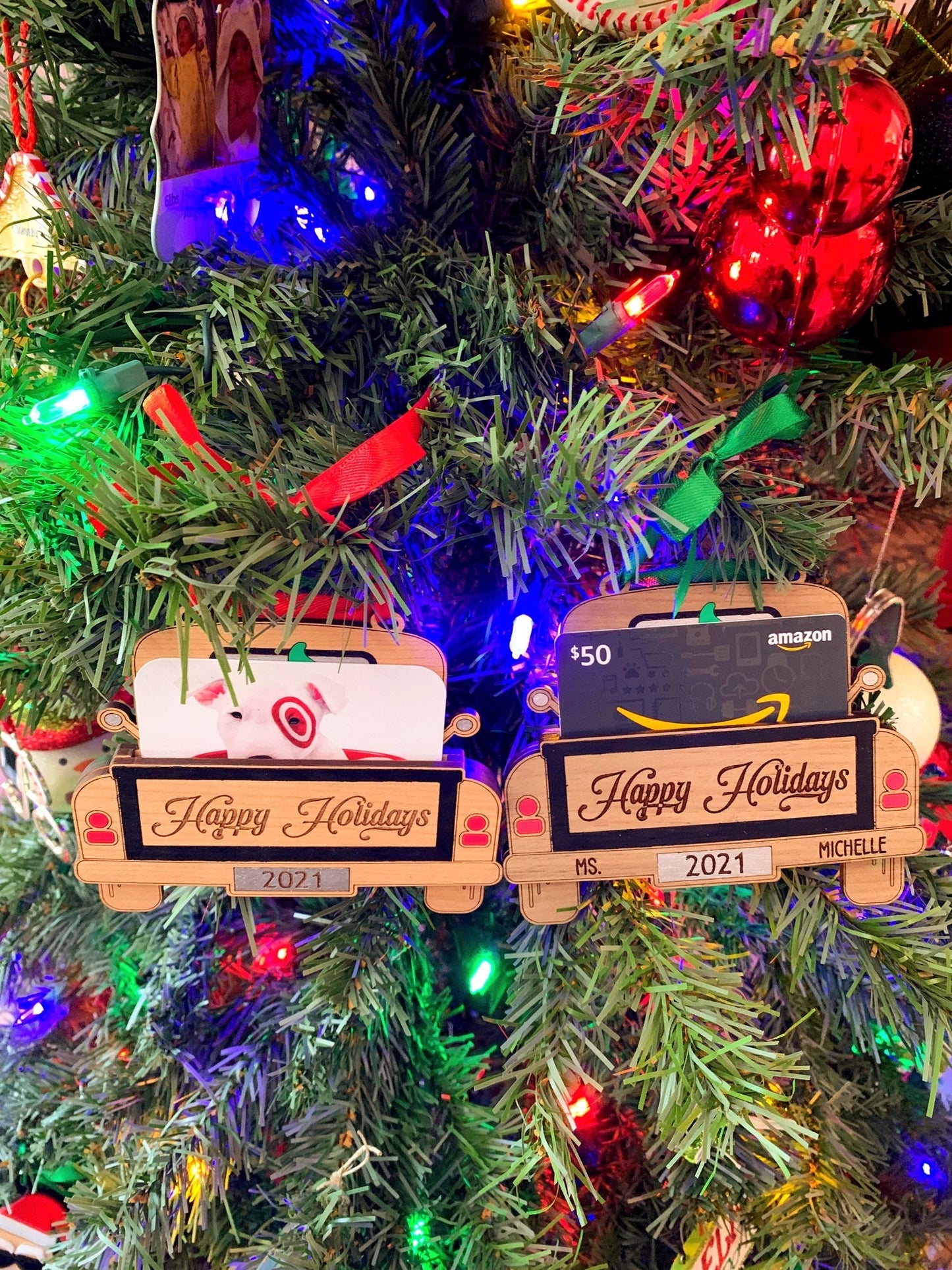 Truck Gift Card Holder Ornament