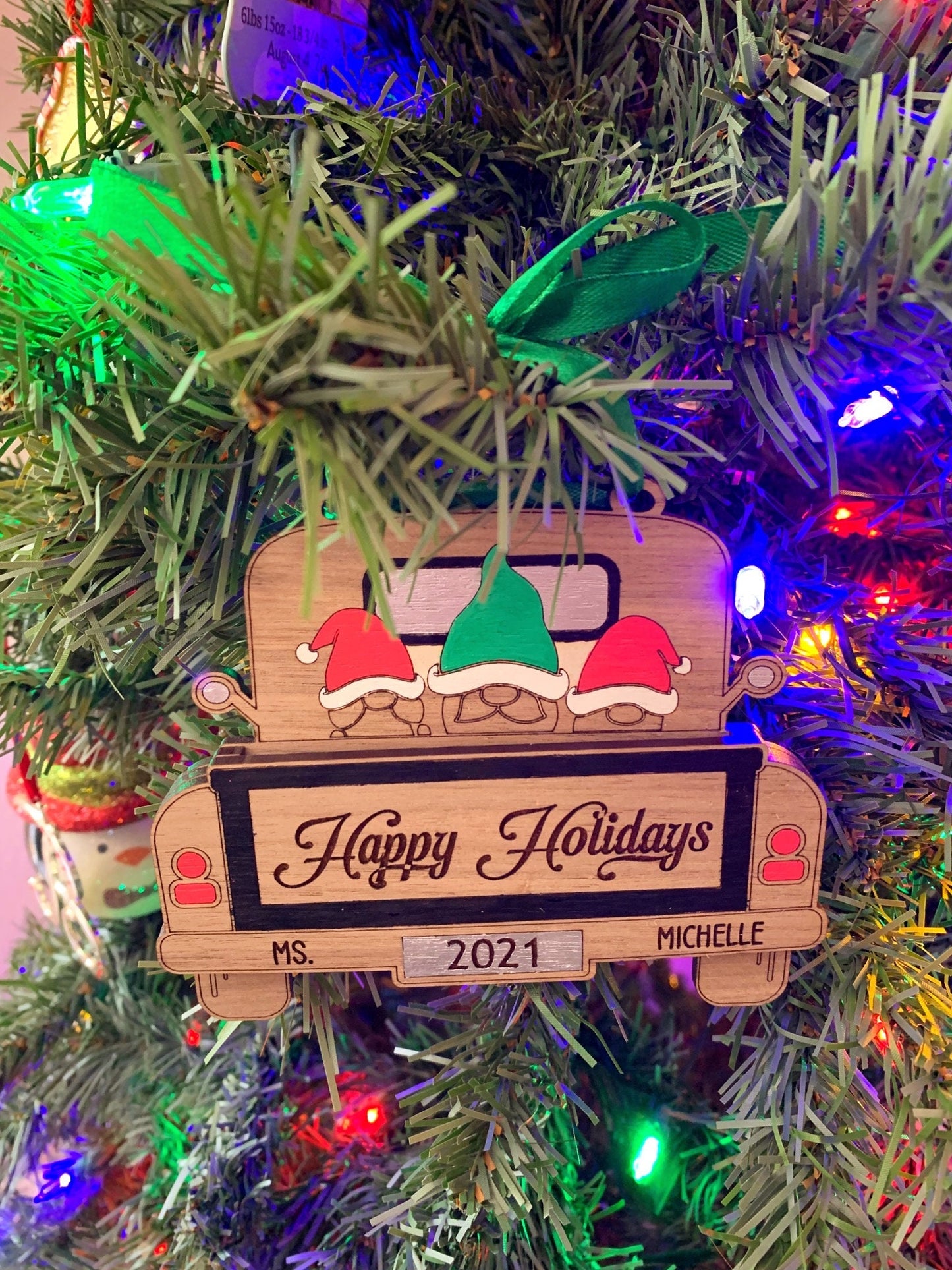 Truck Gift Card Holder Ornament