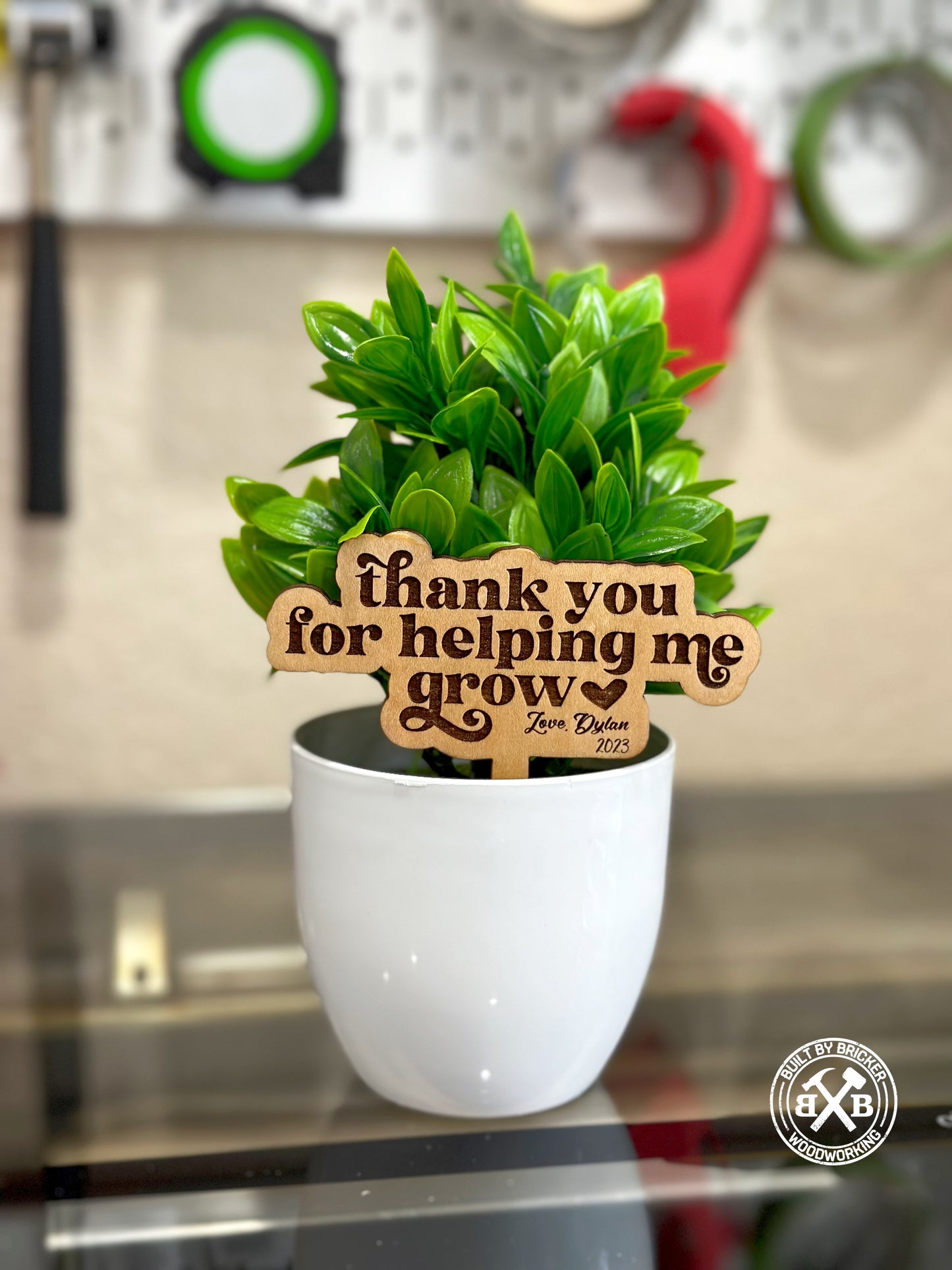 Thank You for Helping Me Grow Teacher Appreciation Flower Pot Tag