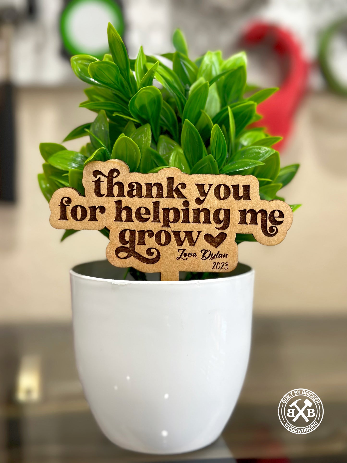 Thank You for Helping Me Grow Teacher Appreciation Flower Pot Tag