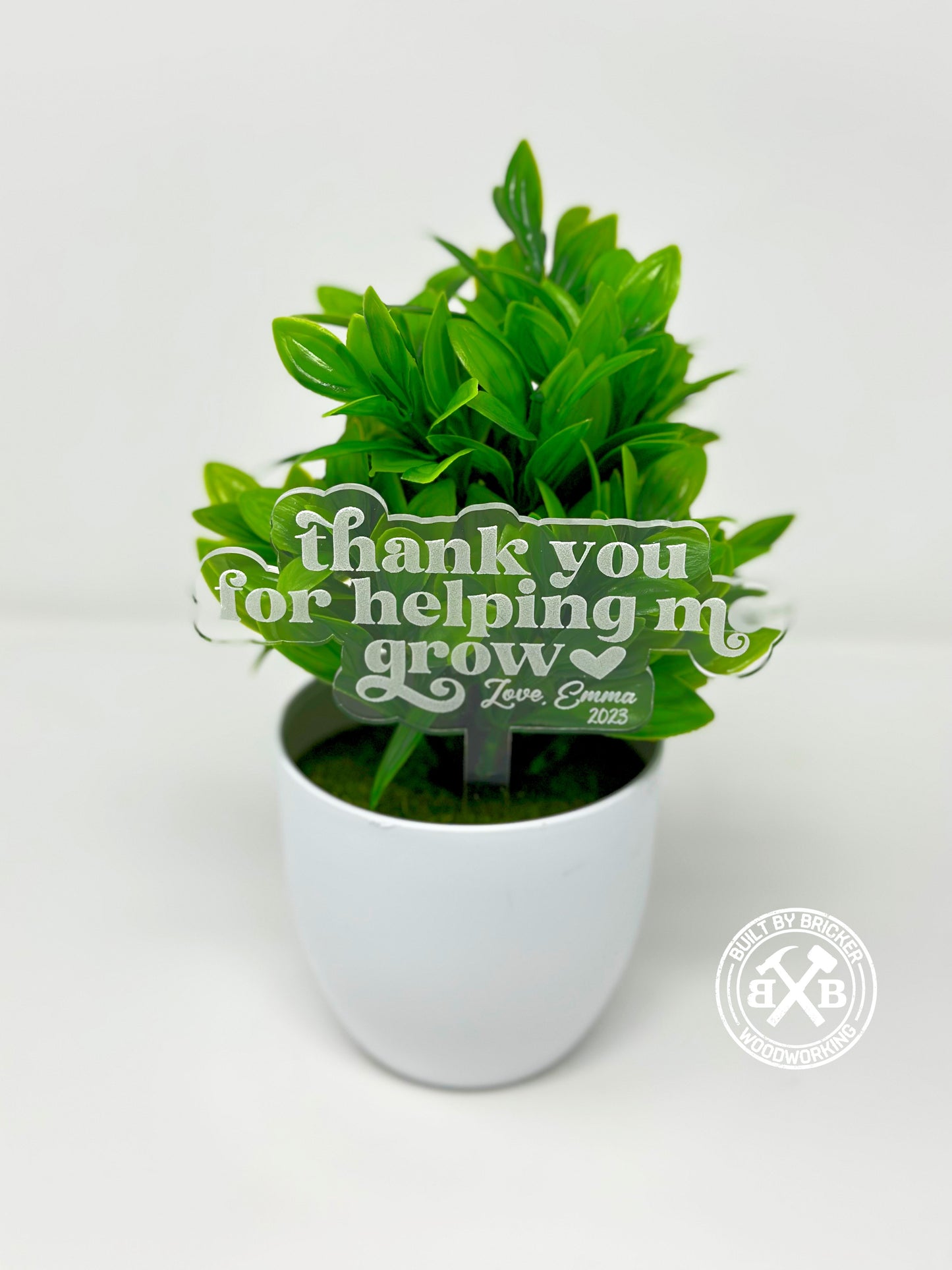 Thank You for Helping Me Grow Teacher Appreciation Flower Pot Tag