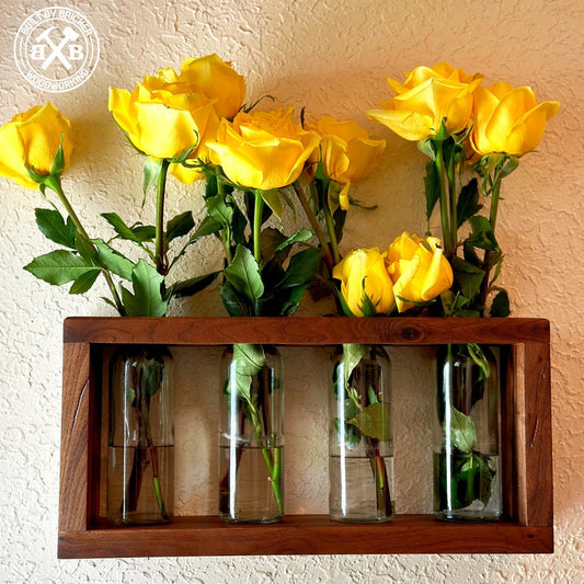 Rustic Walnut Flower Vase