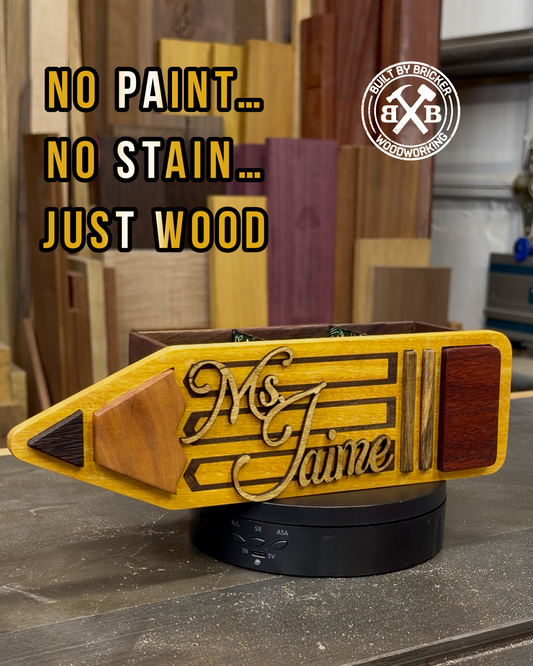 Hardwood Teacher Caddy