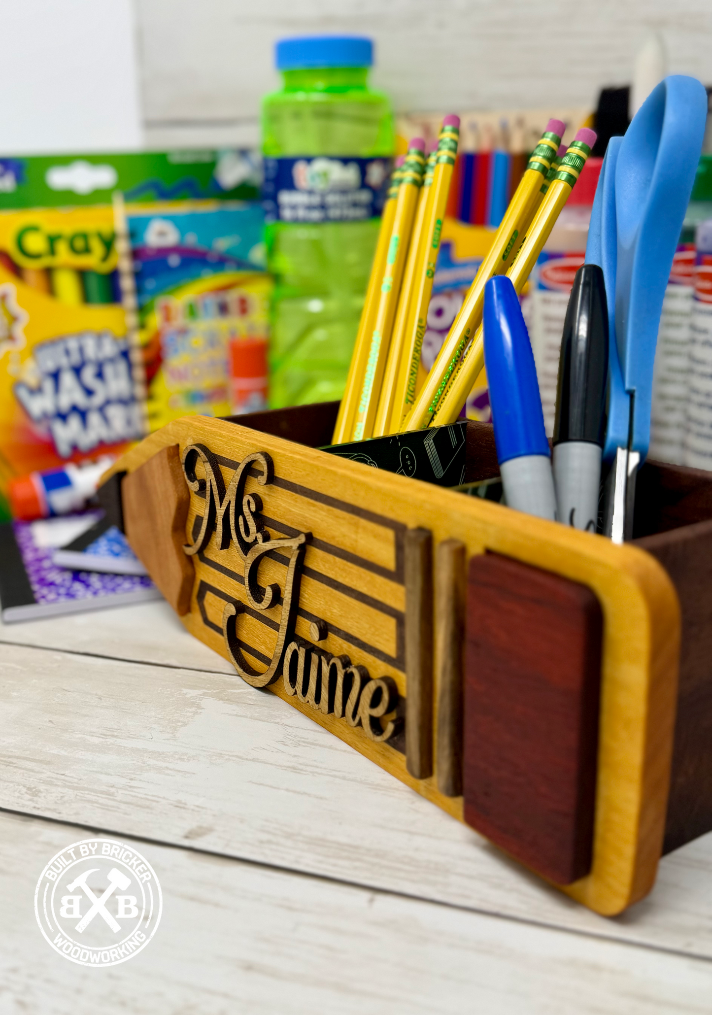 Hardwood Teacher Caddy