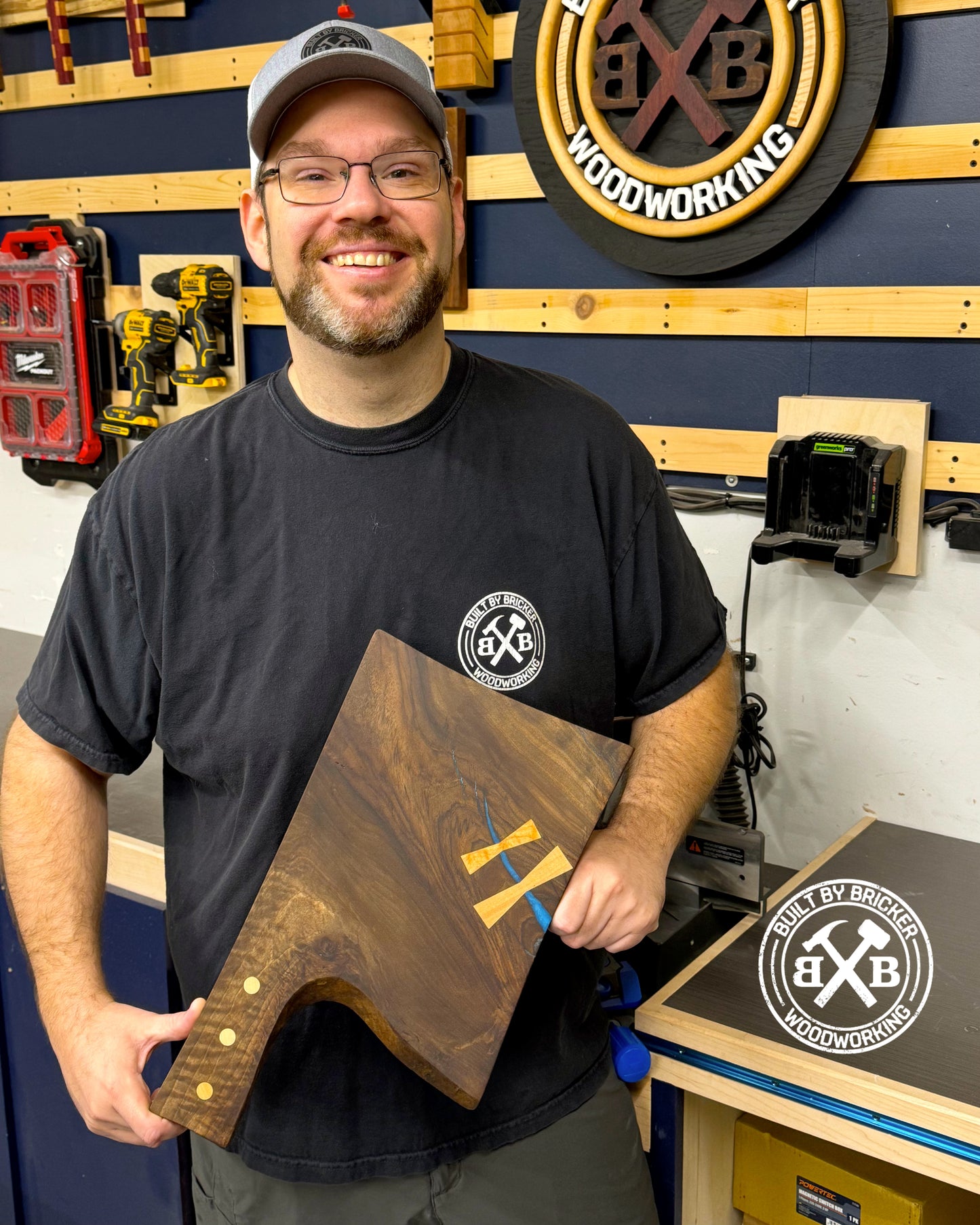 English Walnut Axe-Shaped Serving Board