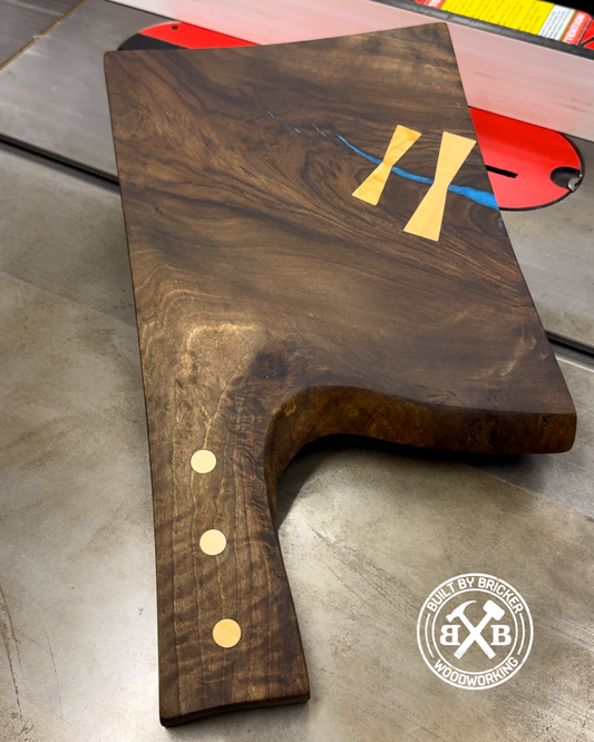 English Walnut Axe-Shaped Serving Board