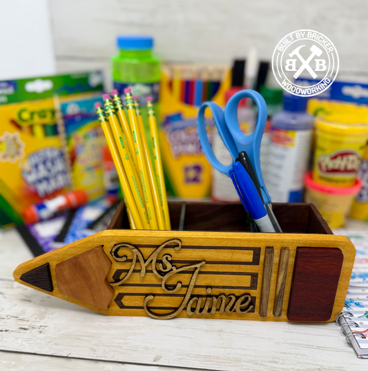 Hardwood Teacher Caddy