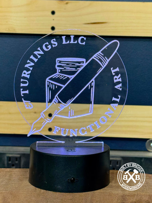 Custom Engraved Acrylic LED Sign w/ remote