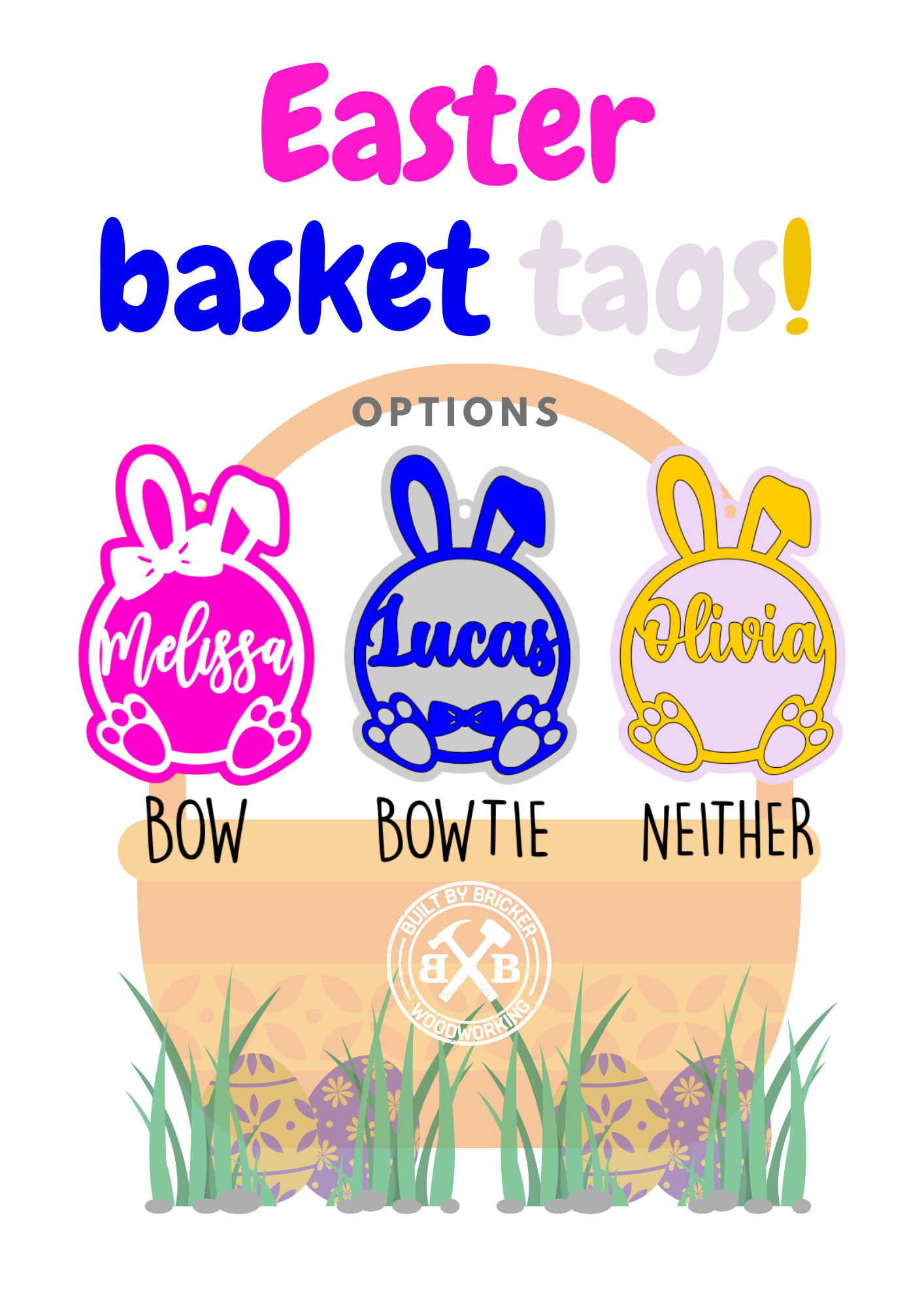 Easter Bunny - Easter Basket Tags