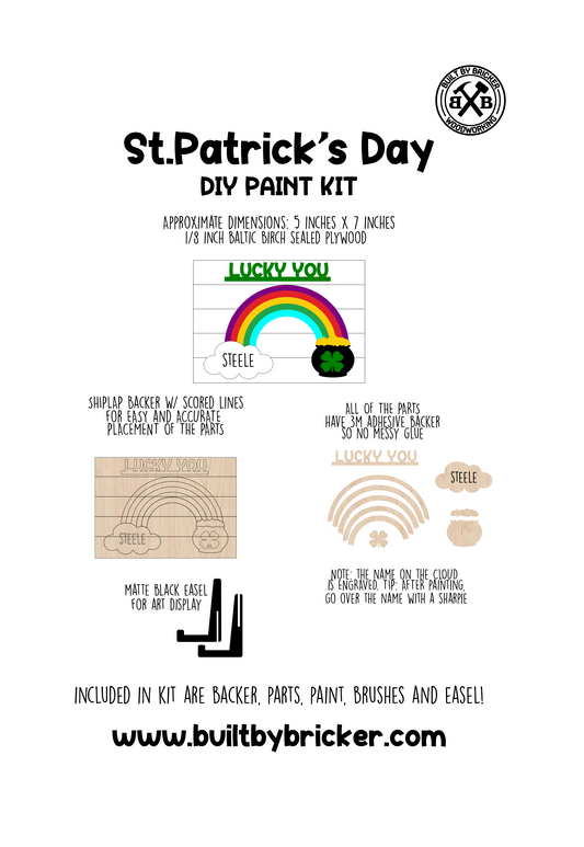 Lucky You Rainbow Pot of Gold - St Patricks Day DIY Paint Kits