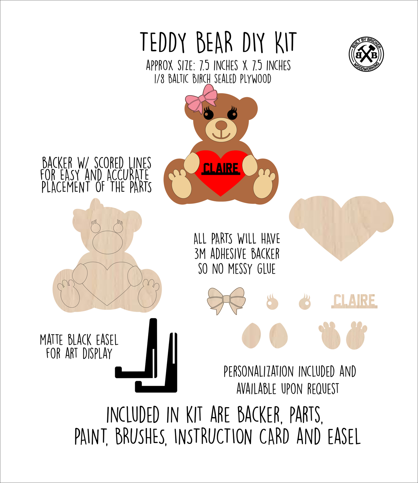 Teddy Bear - DIY Paint Kits