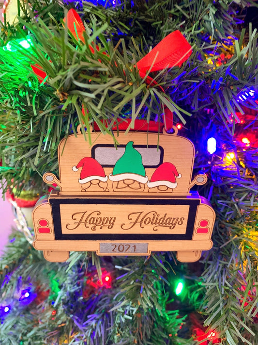 Truck Gift Card Holder Ornament