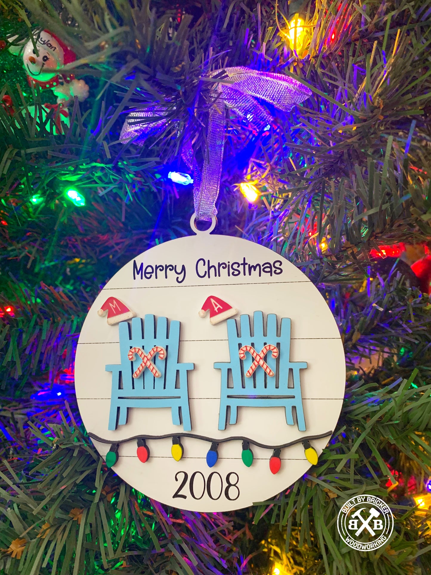 Beach Adirondack Chair Christmas Ornament