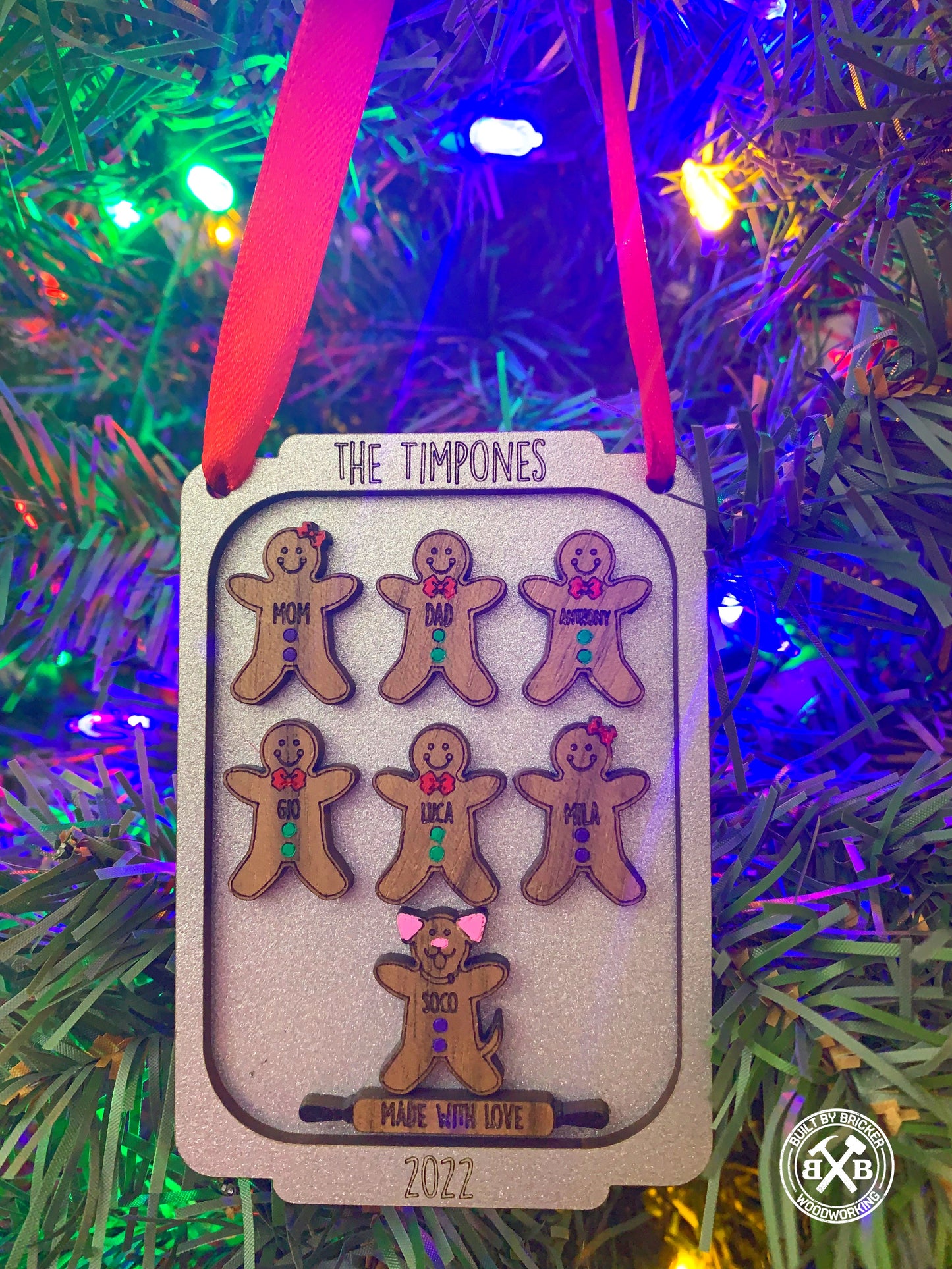 Gingerbread Cookie Pan Family Ornament – Built by Bricker