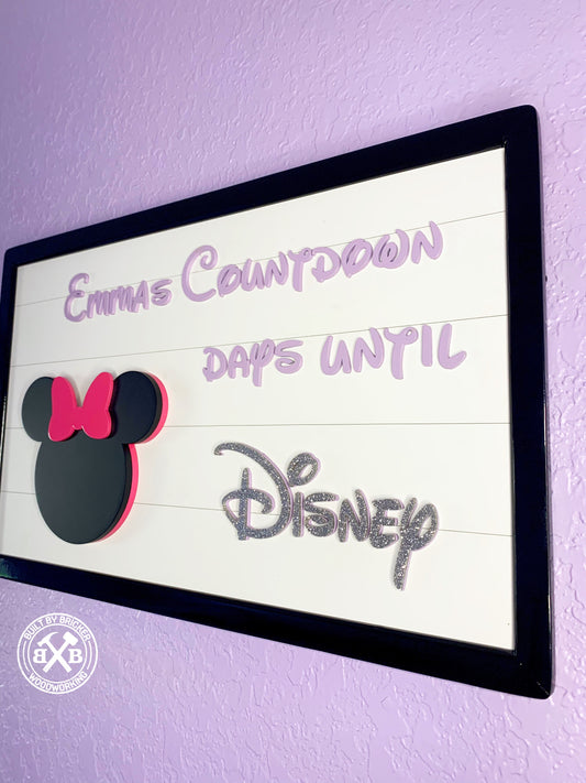 Countdown to Disney Chalkboard Sign